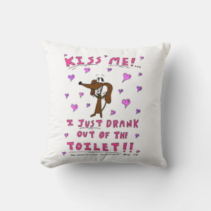 Almohada intermedia "KISS ME" - Rosa