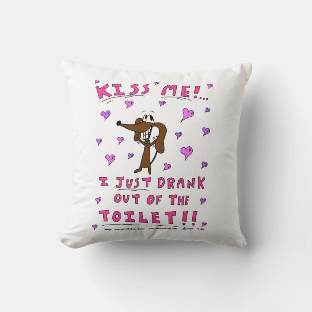Almohada intermedia "KISS ME" - Rosa (Anverso)