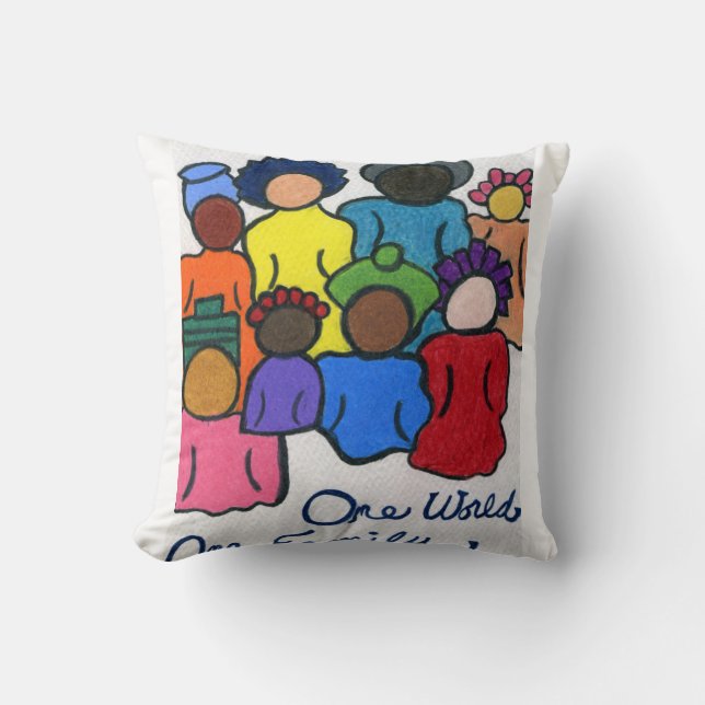 Almohada interracial del amor (Anverso)