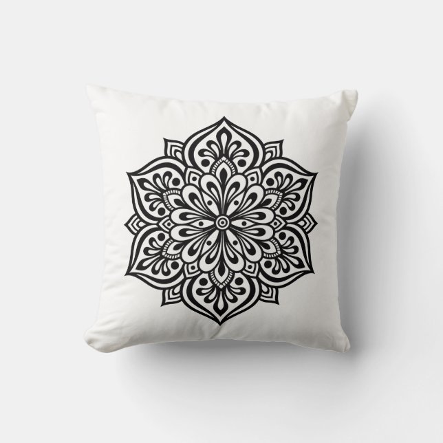 Almohada Intrincada Boho Mandala (Anverso)