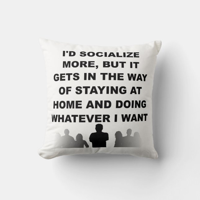 Almohada Introvertida Reversible Cojín Divertido p (Anverso)