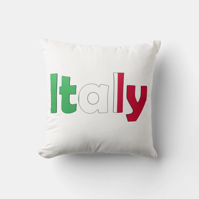 Almohada italiana de la bandera (Anverso)