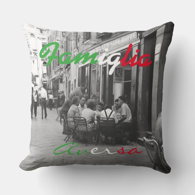 Almohada italiana de la familia - almohada del (Anverso)