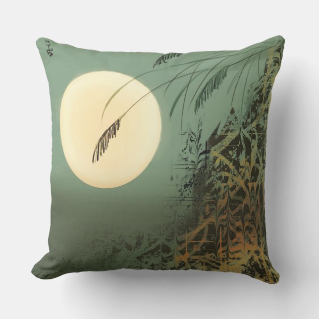Almohada japonesa del personalizado de la luna (Anverso)
