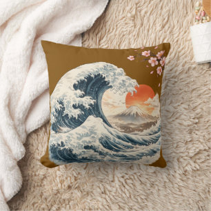 Almohada Japonesa Ola Grande Monte Fuji