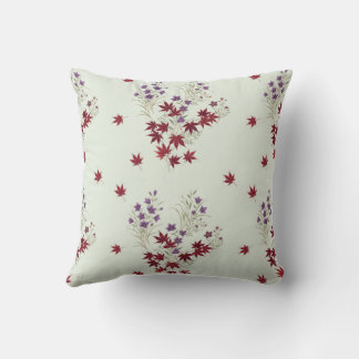 Almohada japonesa reversible de otoño: beige y ver