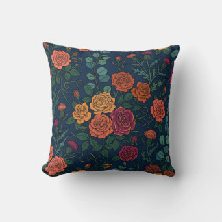 Almohada Japonesa Ukiyo-E Floral Rosas