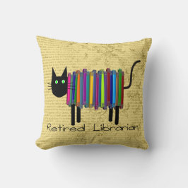 Almohada jubilada del gato del libro del