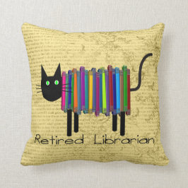 Almohada jubilada del gato del libro del