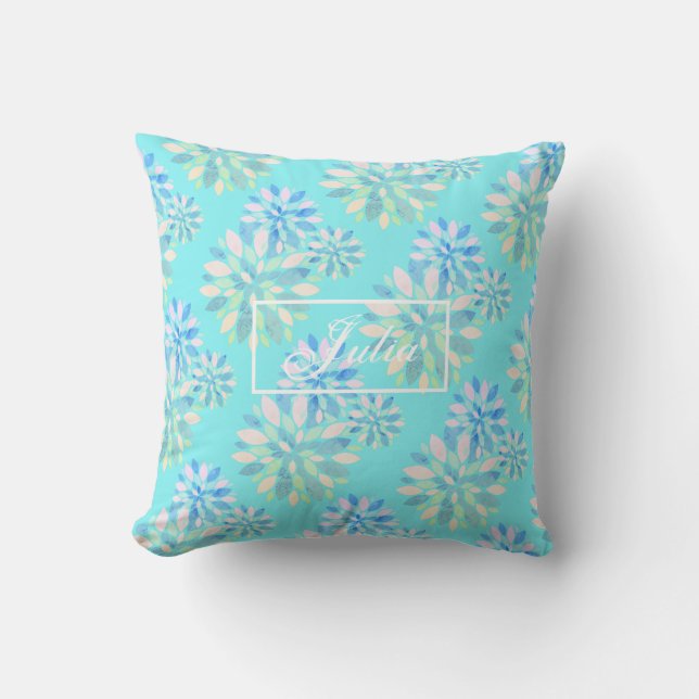 Almohada Julia de Pétalos de Flores Pastel (Anverso)