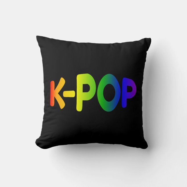 Almohada K-Pop arcoiris (Anverso)