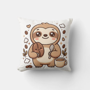 Almohada Kawaii de Tirar Frijol Perezoso Cuchara