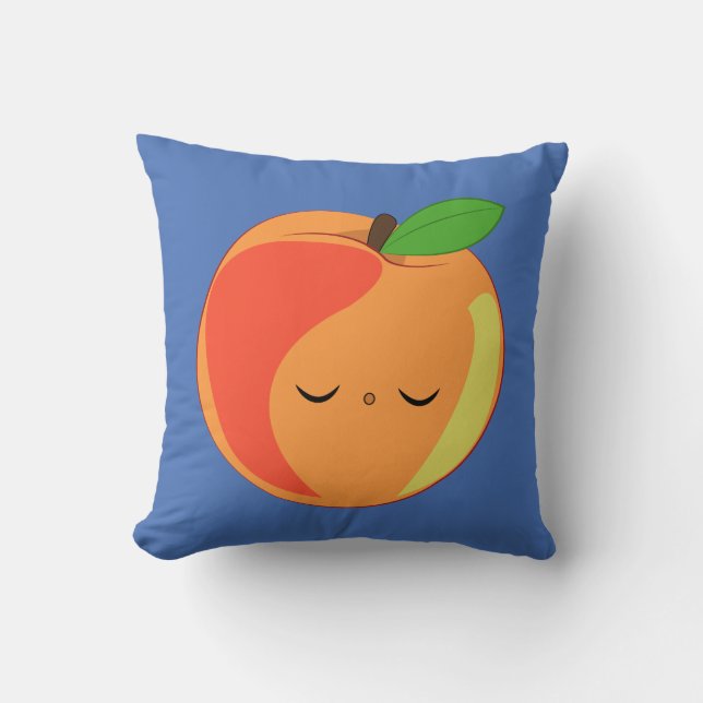 almohada Kawaii Sleepy Lil’ Peach (Anverso)