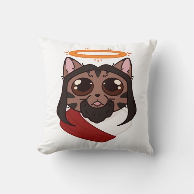 Almohada Kitty Christ (Anverso)