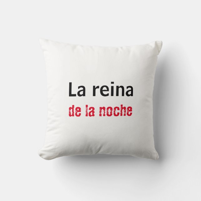 Almohada la reina de la noche (Anverso)