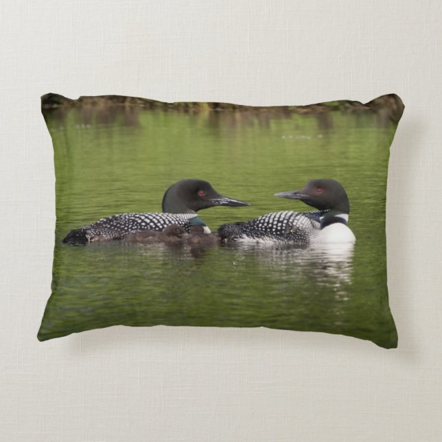 almohada Lake Nettie Loons (Reverso)