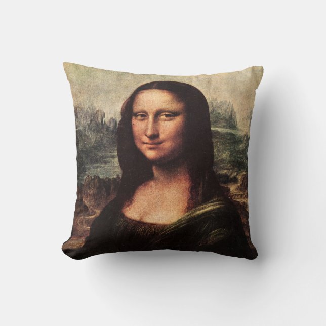 Almohada Leonardo da Vinci de Mona Lisa del (Anverso)