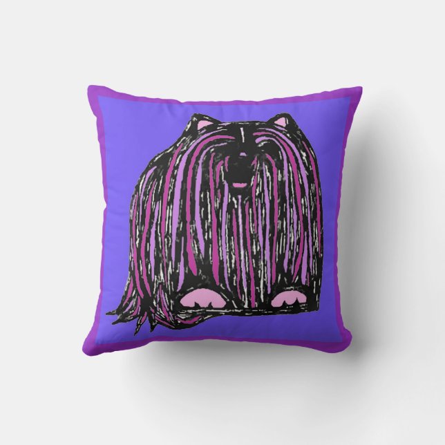 almohada lhasa apso & lion (Reverso)