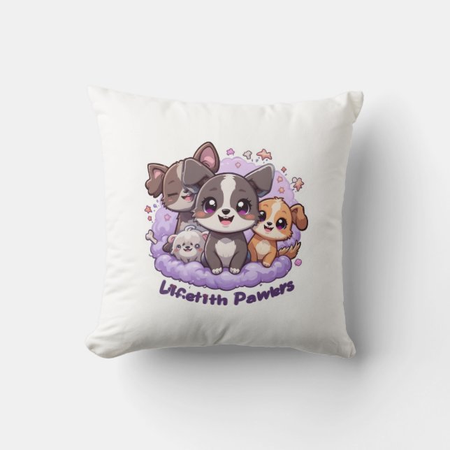 Almohada Lifetith Pawers – Lindo cojín de cachorro (Anverso)