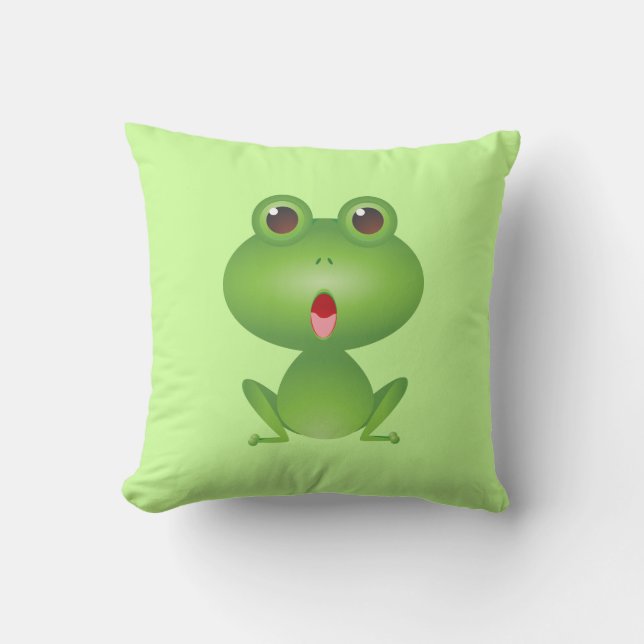Almohada linda anfibia del dibujo animado de las (Anverso)
