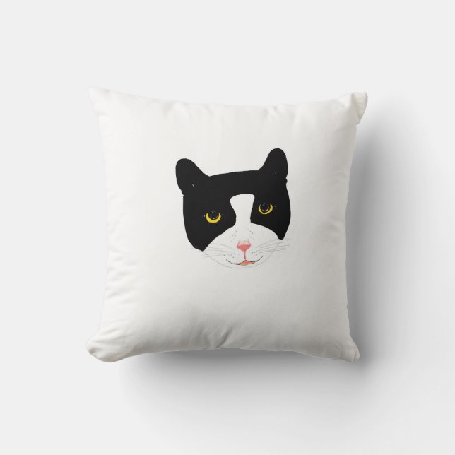 Almohada linda de la cara del gato (Anverso)