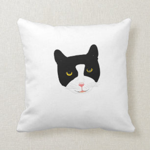 Almohada linda de la cara del gato