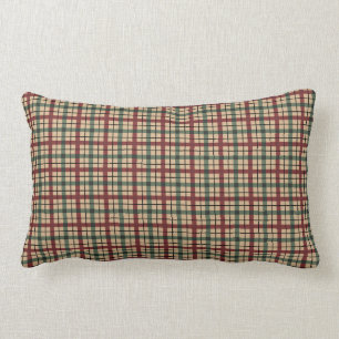 Almohada linda de la tela escocesa del navidad