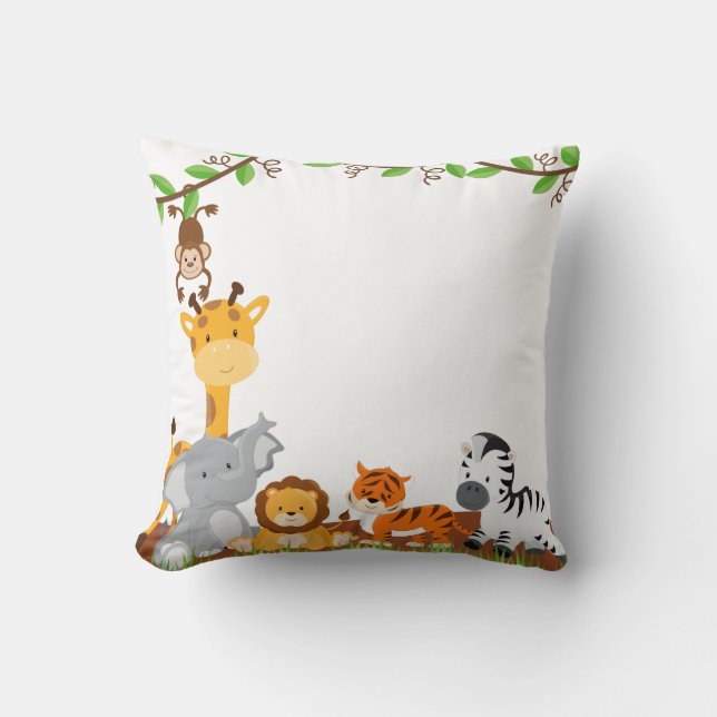 Almohada linda de los animales del bebé de la (Anverso)