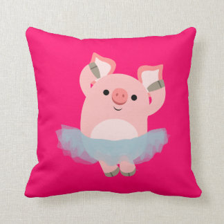 Almohada linda del cerdo de la bailarina del