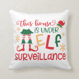 Almohada linda del navidad de la vigilancia del