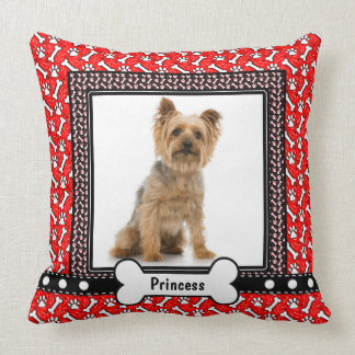 Almohada linda del navidad del retrato del perro