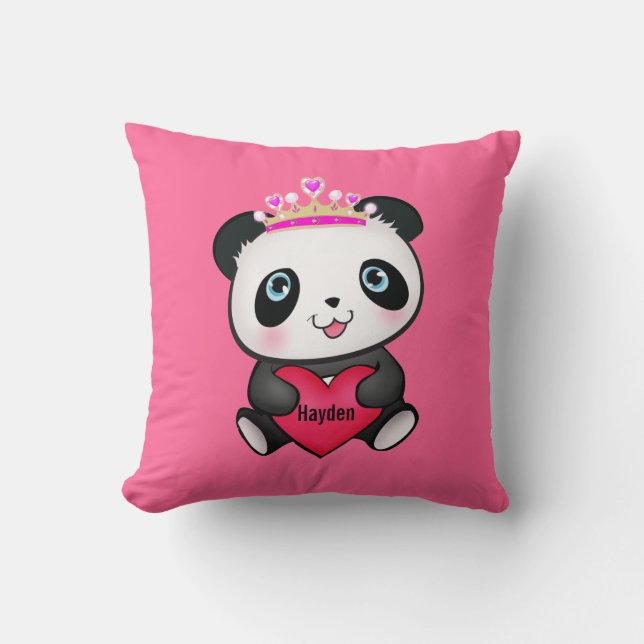 Almohada linda del regalo de la panda del el día (Anverso)