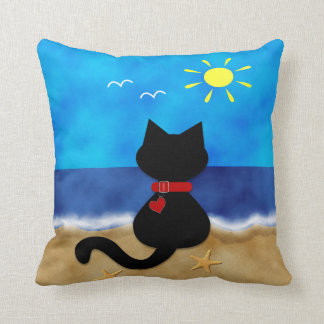Almohada linda del tema de la playa del océano del
