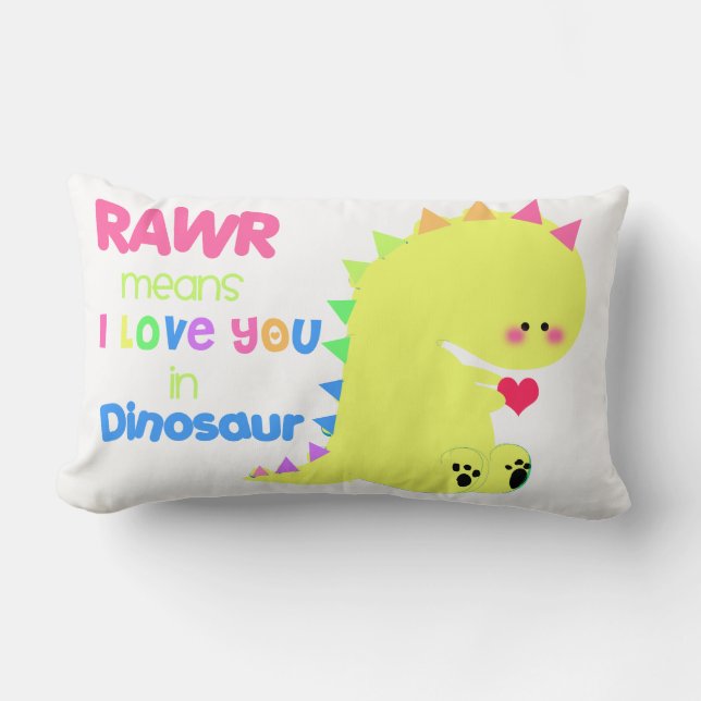 Almohada LINDA ESTUPENDA del dinosaurio (Anverso)