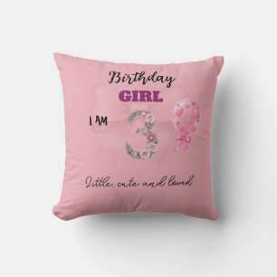 Almohada linda niña cumpleaños 3