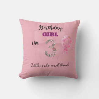 Almohada linda niña cumpleaños 3