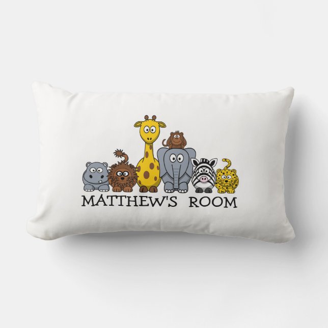 Almohada linda personalizada de los animales de la (Anverso)