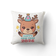 almohada linda y festiva de año nuevo 2026