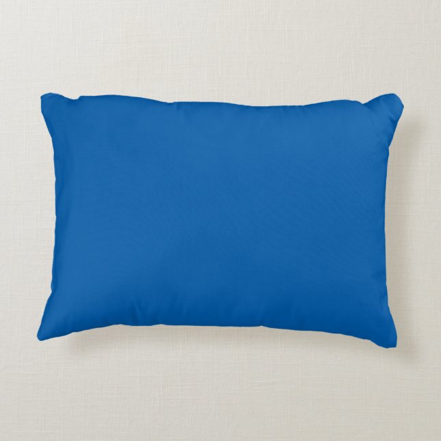 Almohada lisa de color azul cielo brillante (Reverso)