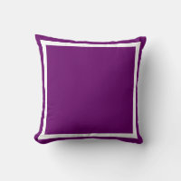 Almohada lisa de uva púrpura sólida