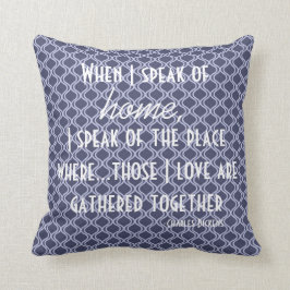 Almohada literaria casera de la cita de Charles