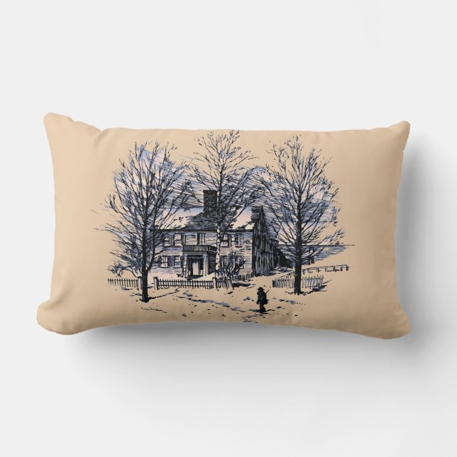 Almohada lumbar 13" del poliéster del invierno X (Anverso)