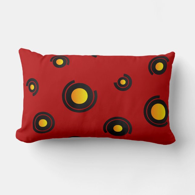 Almohada lumbar - 13" X 21" - rojo de "Sphéris" - (Anverso)