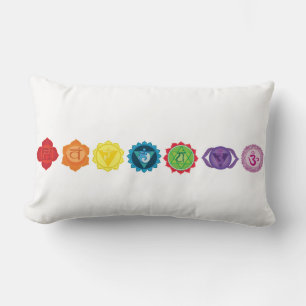 Almohada lumbar 33 cm x 53 cm de siete Chakra