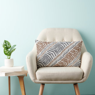 Almohada lumbar a rayas tribal boho