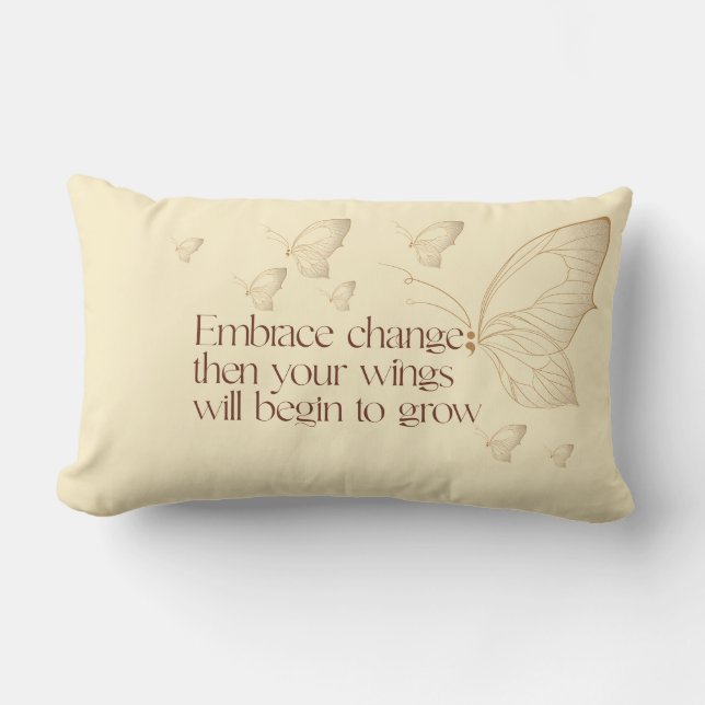 Almohada Lumbar Abraza el Cambio (Anverso)