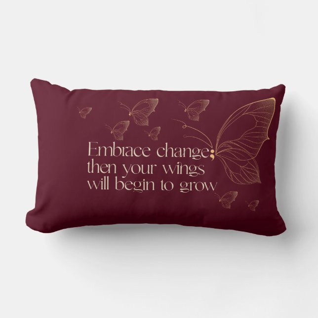 Almohada Lumbar Abraza el Cambio (Anverso)