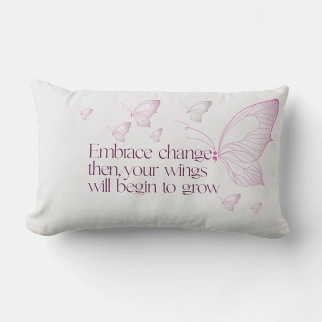 Almohada Lumbar Abraza el Cambio (Anverso)