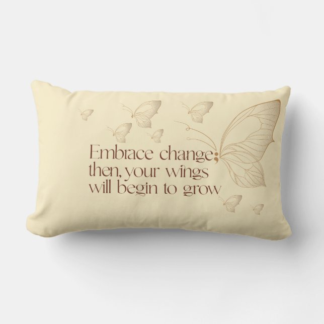 Almohada Lumbar Abraza el Cambio (Anverso)