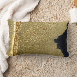 almohada lumbar abstracta con sombra de purpurina 